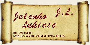 Jelenko Lukičić vizit kartica